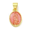 Rack Plating Brass Enamel Pendants KK-B091-15D-1