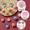 16Pcs 4 Colors Gradient Color Opaque Acrylic Beads MACR-CJ0002-32-3