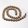 Electroplate Non-magnetic Synthetic Hematite Beads Strands G-F300-03B-F06-2