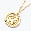 Brass Micro Pave Clear Cubic Zirconia Pendant Necklaces NJEW-E153-01D-3