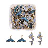 50Pcs 2 Style Alloy Enamel Pendants X1-ENAM-LS0001-10LG-1