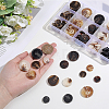 110Pcs 15 Styles Resin Button BUTT-CY0001-41-3