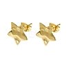 304 Stainless Steel Stud Earring Findings X-STAS-L024-003G-09-1