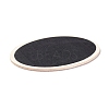 Oval Wooden Mini Chalkboard Signs AJEW-M035-01-3