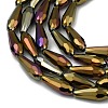 Electroplate Glass Beads Strands EGLA-L015-HP-HP-C02-2