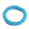 Crochet Glass Beads Braided Stretch Bracelet BJEW-K232-01-2