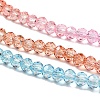 Transparent Painted Glass Beads Strands DGLA-A034-T4mm-A19-4