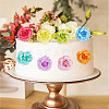 36Pcs 12 Colors Silk Rose Flower AJEW-GF0007-01-4