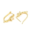 Brass Micro Pave Cubic Zirconia Hoop Earring Findings CU-CBAB5B4-07G-2