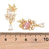 Brass Micro Pave Cubic Zirconia Pendants CU-CBA7392-07G-3