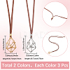 6Pcs 2 Styles Brass Bar Link Chains Macrame Pouch Empty Stone Holder for Pendant Necklace Making MAK-SC0001-40-2