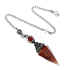 Natural Tourmaline & Resin Hexagonal Pointed Dowsing Pendulums PW-WG7D05E-09-1