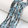 Electroplate Opaque Glass Beads Strands EGLA-A034-P4mm-P13-1
