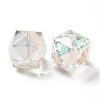 Two Tone UV Plating Rainbow Iridescent Acrylic Beads TACR-D010-02E-2