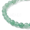 Natural Green Aventurine Round Beaded Stretch Bracelets BJEW-JB09727-05-4