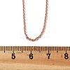 Brass Cable Chain Necklaces Making MAK-P011-01RG-2
