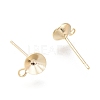 Brass Stud Earring Findings KK-H102-08G-2