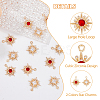 16Pcs 2 Colors Brass Micro Pave Cubic Zirconia Pendants KK-DC0003-35-5