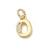 Brass Micro Pave Cubic Zirconia Charms KK-I382-03G-O-1