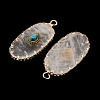 Natural Quartz Crystal & Synthetic Turquoise Carved Pendants GG-CBA5963-02I-2