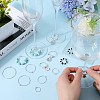 SUNNYCLUE 240Pcs 6 Size 316 Surgical Stainless Steel Wine Glass Charms Rings STAS-SC0007-25-4