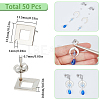 50Pcs 304 Stainless Steel Stud Earring Findings STAS-SC0008-58-2