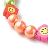 Opaque Acrylic Beads Stretch Bracelet Sets for Kids BJEW-JB06403-7