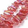Natural Quartz Crystal Points Beads Strands G-K181-B20-1