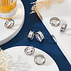 24Pcs 6 Styles 201 Stainless Steel Grooved Finger Ring Settings STAS-ME0003-12P-3