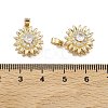 Brass Micro Pave Cubic Zirconia Rotatable Pendants KK-A287-11C-G-3