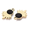303 Stainless Steel Enamel Pendants STAS-Q110-36G-01-2