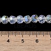 Electroplate Transparent Glass Beads Strands EGLA-A035-T6mm-L19-4