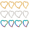 36Pcs 3 Colors 304 Stainless Steel Linking Rings STAS-BBC0001-93-1