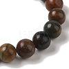 10mm Round Natural Polychrome Jasper/Picasso Stone/Picasso Jasper Braided Bead Bracelets BJEW-C067-01C-19-3