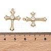 304 Stainless Steel Micro Pave Clear Cubic Zirconia Pendants CU-CBAF0F8-02B-G-3