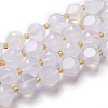 Natural White Chalcedony Beads Strand G-M367-39A-1