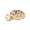 Brass Micro Pave Cubic Zirconia Charms Real 18K Gold Plated KK-G415-39G-4