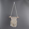 Cotton Cord Macrame Woven Wall Hanging HJEW-C010-11-3