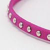 Silver Aluminum Studded Faux Suede Cord LW-D004-05-S-2