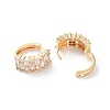 Rack Plating Brass Clear Cubic Zirconia Hoop Earrings EJEW-S241-07G-2