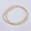 Electroplate Glass Beads Strands GLAA-F077-FR02-2