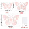 SUPERFINDINGS 4 Set 3D Butterfly Paper Mirror Wall Stickers DIY-FH0002-96-6