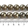 Natural Pyrite Round Beads Strands G-F197-10-8mm-6