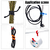 Gorgecraft 16 Strands 4 Colors Reusable Silicone Cable Tie AJEW-GF0005-38-6