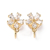 Brass Micro Pave Cubic Zirconia Ear Cuff Findings KK-F898-19B-G-1