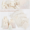  40Pcs 4 Sizes Polyester Imitation Burlap Packing Pouches Drawstring Bags ABAG-NB0001-66-4