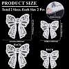 4Pcs 2 Styles Polyester Embroidery Iron on Clothing Patches PATC-GF0001-51A-2