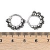 Skull 316 Surgical Stainless Steel Hoop Earrings EJEW-G416-32AS-5