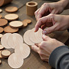 Unfinished Wooden Flat Round Cutouts WOOD-WH0050-042D-4