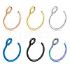 316 Surgical Stainless Steel Clip on Nose Rings WGA7223-07-4